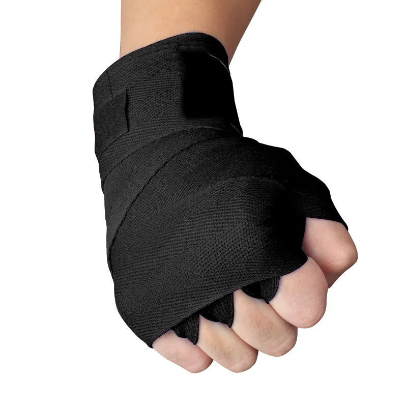 2PCS 1.5/2/3/5M Boxing Training Bandages Cotton Sports Bandages Sanda Kick Boxing Mma Hand Gloves Wraps Belt Boxing Sports Strap